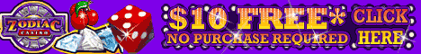 Start your gambling today with $10 free from Zodiac Casino